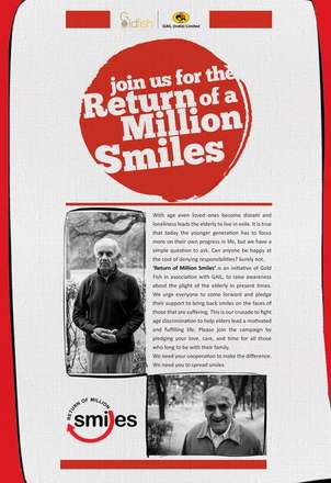 Return of a Million Smiles campaign poster, Gold Fish and GAIL